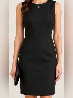 J. Crew Black Sheath Dress Sleeveless Career Office Workwear Size 0